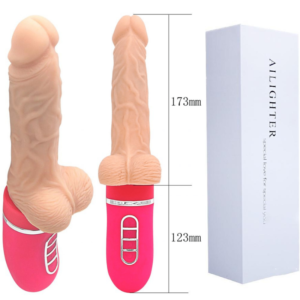 Pênis Inflável Vibrador Telescópio - Prótese realística em Cyberskin - AILIGHTER - Sexshop