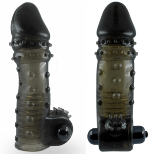 Capa Peniana Pleasure Silicone com Cápsula Vibratória - TOPO TOYS - Sex shop