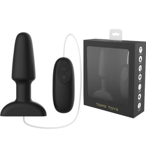 Plug Anal Fantasy vibratório com controle - TOPO TOYS - Sexshop