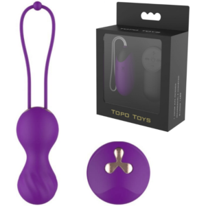 Vibrador Bolinha ou Pompoar de Silicone Rotativo com Controle Remoto - TOPO TOYS - Sex shop