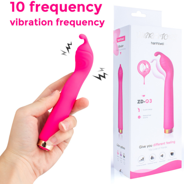 Vibrador Ponto G 10 Vibrações Recarregável em Puro Silicone - Sexshop