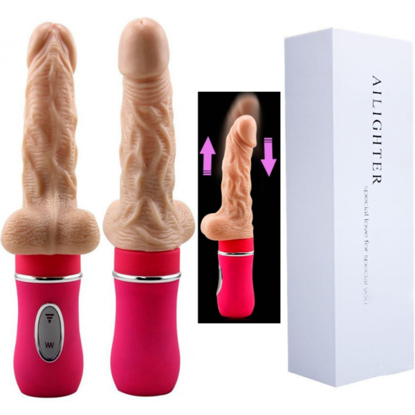 Vibrador Vai e Vem do amor Telescópio em Cyberskin - AILIGHTER - Sexshop