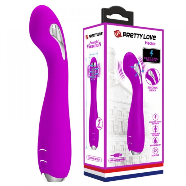 Vibrador Ponto G Feminino Shock e em Silicone - Hector Shock - Pretty Love - Sexshop