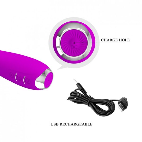 Vibrador Ponto G Feminino Shock e em Silicone - Hector Shock - Pretty Love - Sexshop