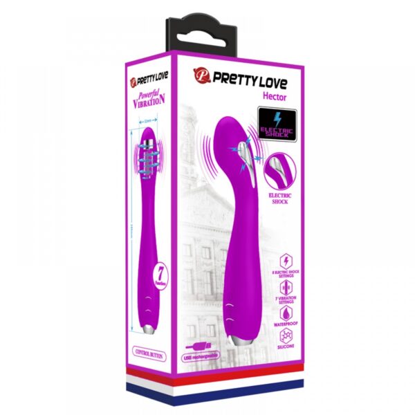 Vibrador Ponto G Feminino Shock e em Silicone - Hector Shock - Pretty Love - Sexshop