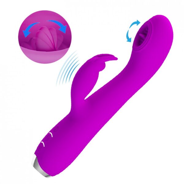 Vibrador Recarregável com 3 funções com 12 modos de vibrações Pretty Love Rachel - Sexshop