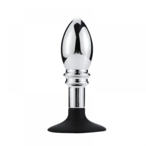 Plug anal Em metal em formato de cone - 10x3,5 - Sexshop