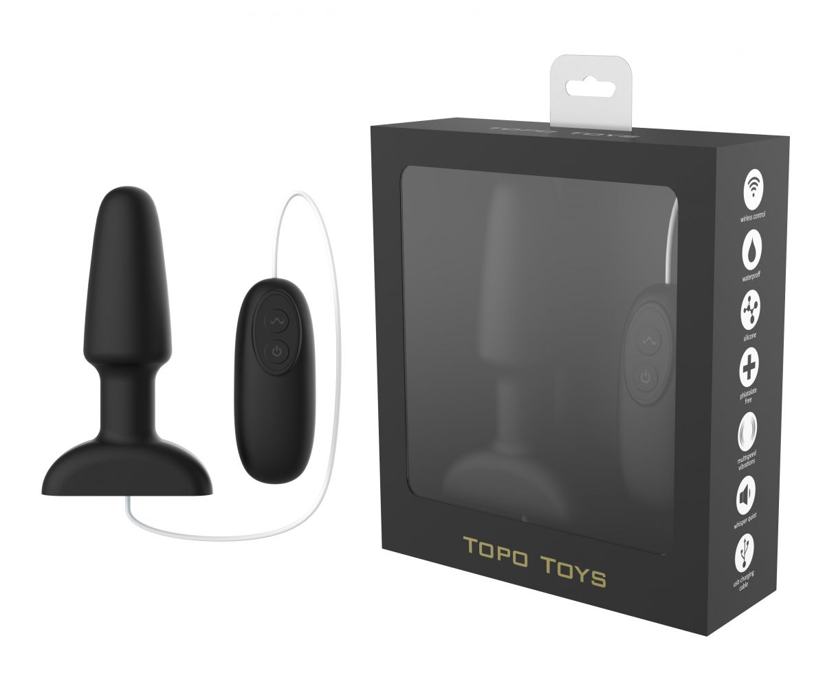 Plug Anal Fantasy vibratório com controle - TOPO TOYS - Sexshop
