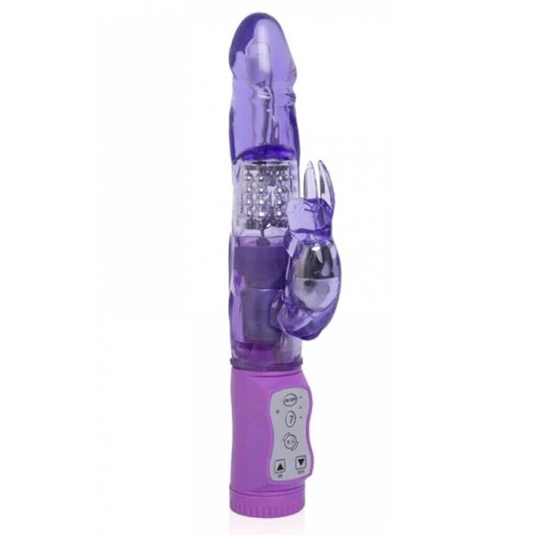 Vibrador Rotativo Duplo Com Estimulador Clitoriano