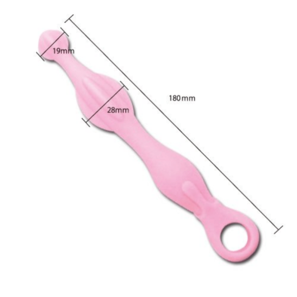 Plug Anal Varinha Anatômica Stick Rosa em Silicone - Sex shop