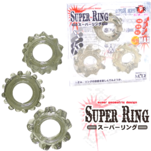 Anel Peniano Kit 03 Super Ring Boss em Silicone - Sex shop