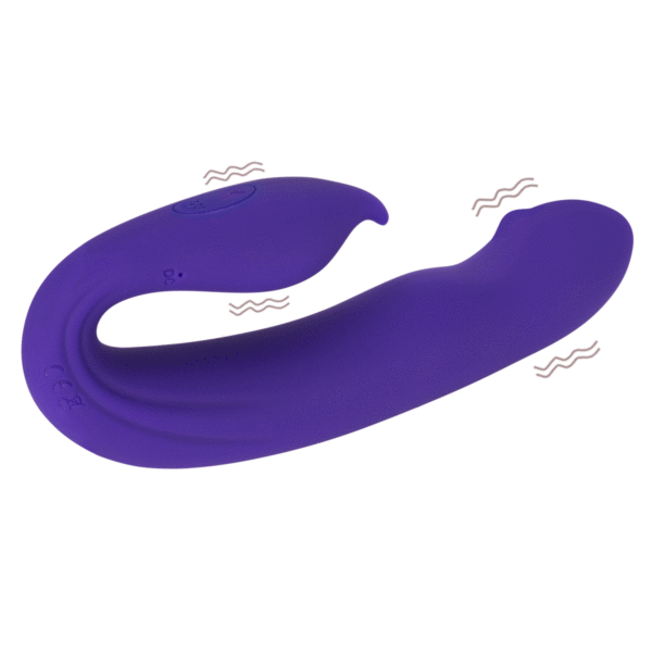 Strapless feita em silicone cirúrgico com 2 motores e 10 níveis de vibrações e 5 funções de movimento no Ponto G - Sexshop