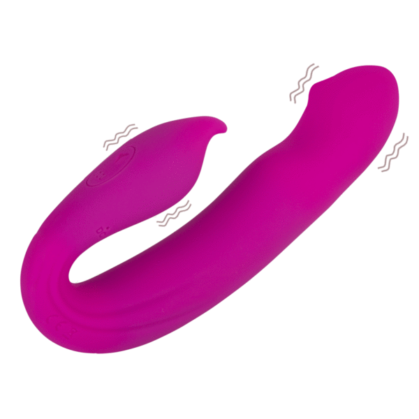 Strapless feita em silicone cirúrgico com 2 motores e 10 níveis de vibrações e 5 funções de movimento no Ponto G - Sexshop