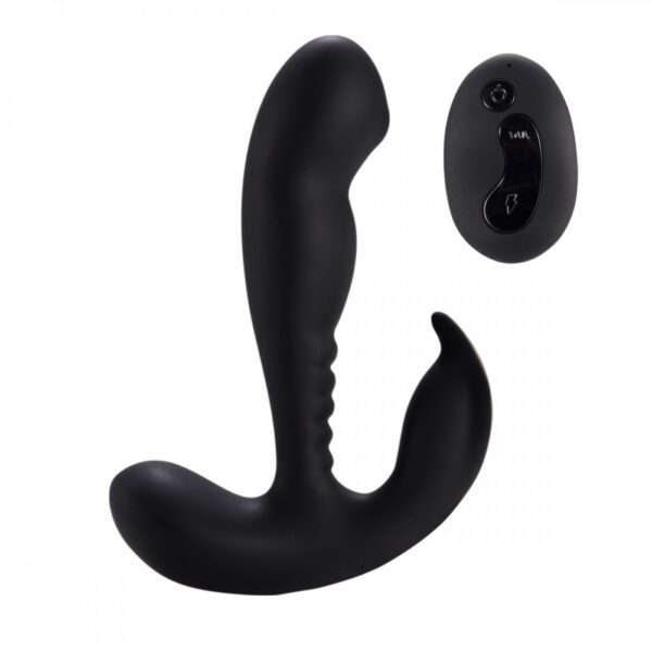 Estimulador de Próstata com controle remoto feito em silicone cirúrgico com 2 motores - Sexshop