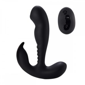 Estimulador de Próstata com controle remoto feito em silicone cirúrgico com 2 motores - Sexshop