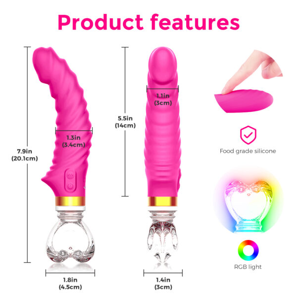 Vibrador Ponto G de Luxo Recarregável em Puro Silicone 10 Vibrações - Sexshop