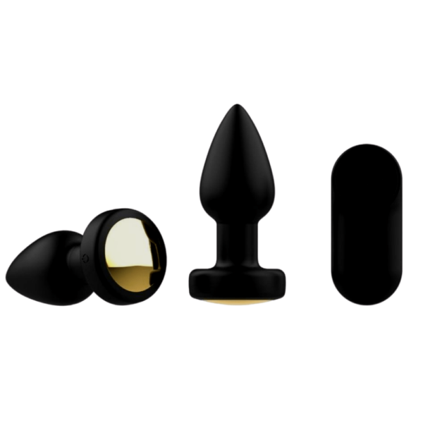 Plug Anal Vibrador com Luzes e Controle Remoto - TOPO TOYS - Sex shop