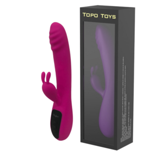 Vibrador Violet com estimulador clitoriano - TOPO TOYS - Sex shop