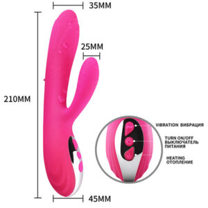 Vibrador duplo Joker Flower Vibrator 10 Velocidades Recarregável - Esquenta - Sex shop