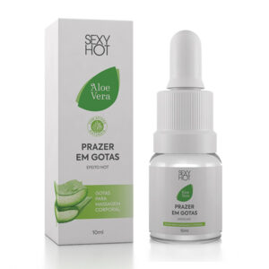 Prazer em Gotas Sexy Hot - Aloe Vera - Efeito Hot Quente - Sexshop