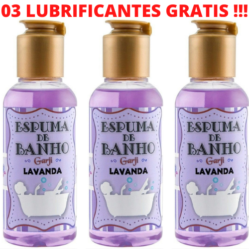 KIT 03 Espuma de Banho Aromática 120 ML Lavanda - GARJI