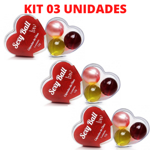 KIT 03 Bolinhas Excitantes Sexy Ball LUV C/3 Unid - Sexy Fantasy