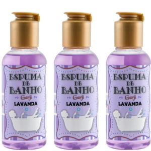 KIT 03 Espuma de Banho Aromática 120 ML Lavanda - GARJI