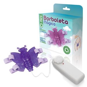 Vibrador Borboleta mágica lilás - Com cinta para fixar - Sex shop