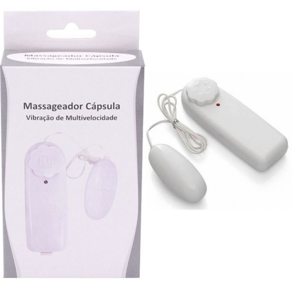 Vibrador Feminino Ovo Bullet Com Estimulador Branco