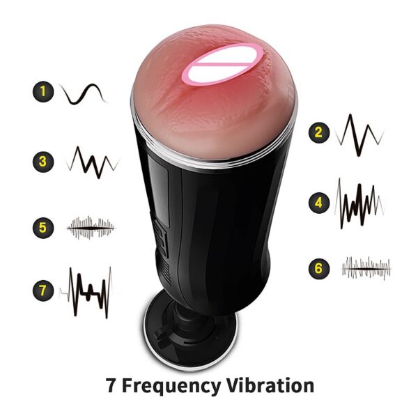 Masturbador Masculino Vagina Lanterna 7 Vibrações - Dibe