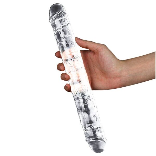 Pênis Duplo Dildo Transparente - Flawless Clear Double dildo 12 - Lovetoy