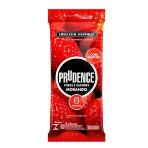 Preservativo Cor E Sabor Morango Com 6 Unid - Prudence