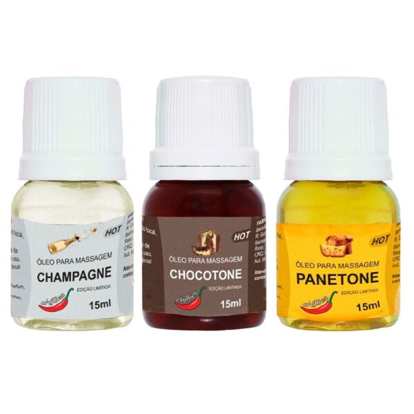 Óleo Para Massagem HOT Champagne 15ML - Chillies