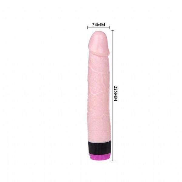 Pênis Super com Vibrador 22,5x3,4 cm - Silicone Macio