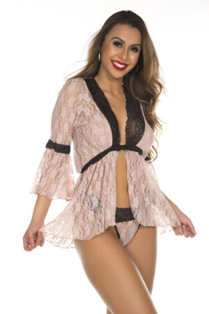 Robe Sensual Nude Camisola Ana Júlia - Pimenta Sexy