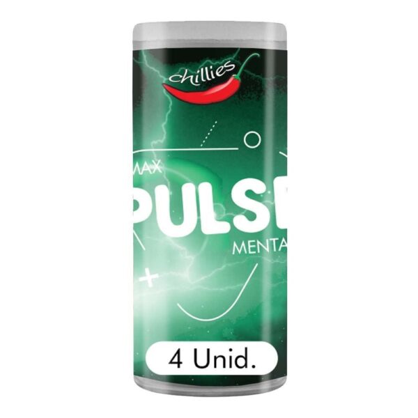 Bolinha Explosiva Pulse Max Beijável Menta 4 Unidades Chillies
