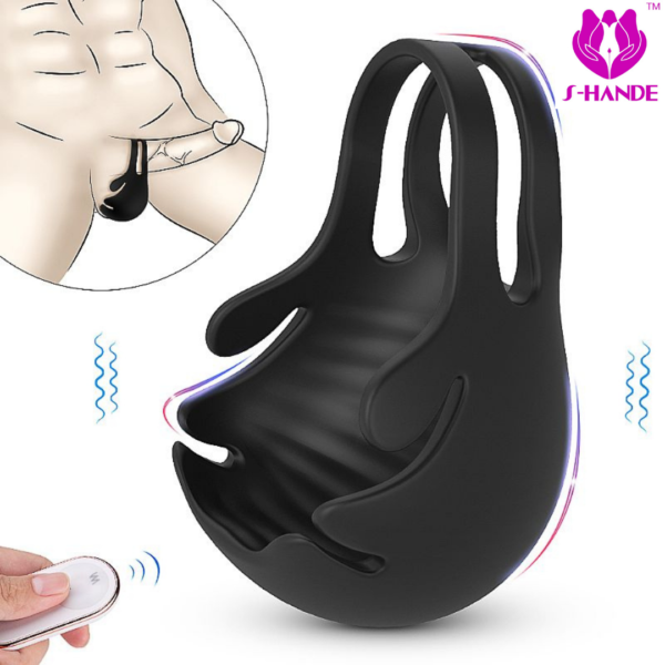 Anel Peniano com Massageador de Escroto - Recarregável - Nest-RCT - Sex shop