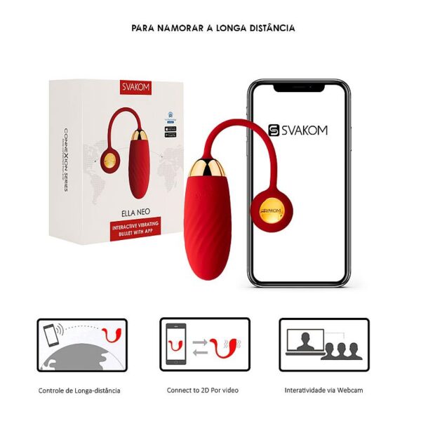 Vibrador Longa Distancia Vibrador para Casal - ELLA NEO - SVAKOM APP - Sex shop
