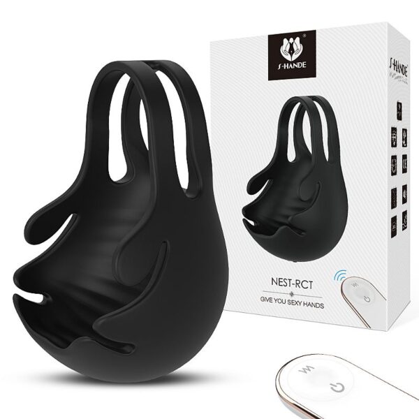 Anel Peniano com Massageador de Escroto - Recarregável - Nest-RCT - Sex shop - Image 2