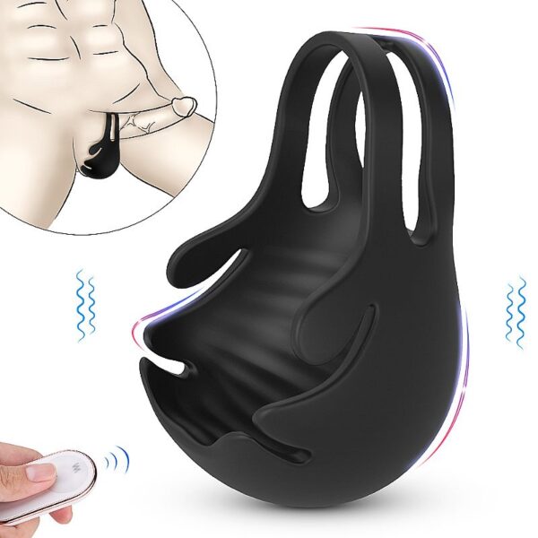 Anel Peniano com Massageador de Escroto - Recarregável - Nest-RCT - Sex shop - Image 5