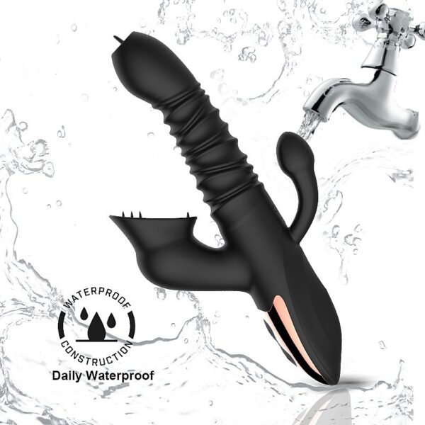 Vibrador Triplo Completo - Ponto G, Anal e Clitoris com Vai e Vem - Dibe Sex shop - Image 3