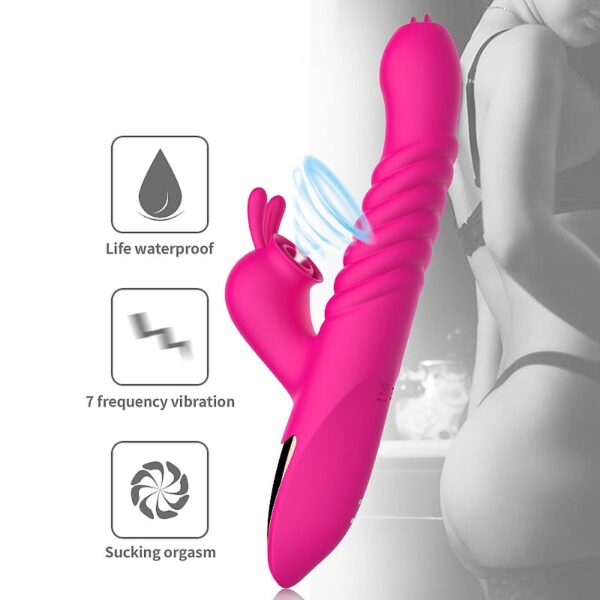Vibrador Ponto G e Clitóris Sugador e Vai e Vem - Dibe Sex shop - Image 2