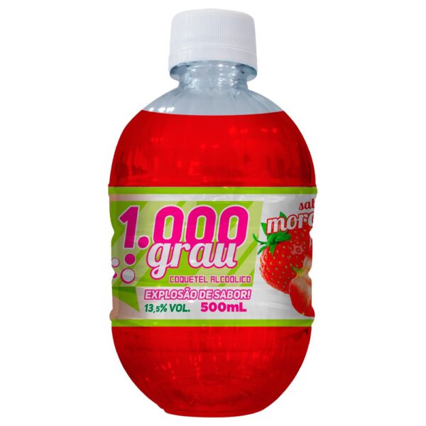 1000 Grau Coquetel Alcoólico Sabor MORANGO 500Ml Soft Love