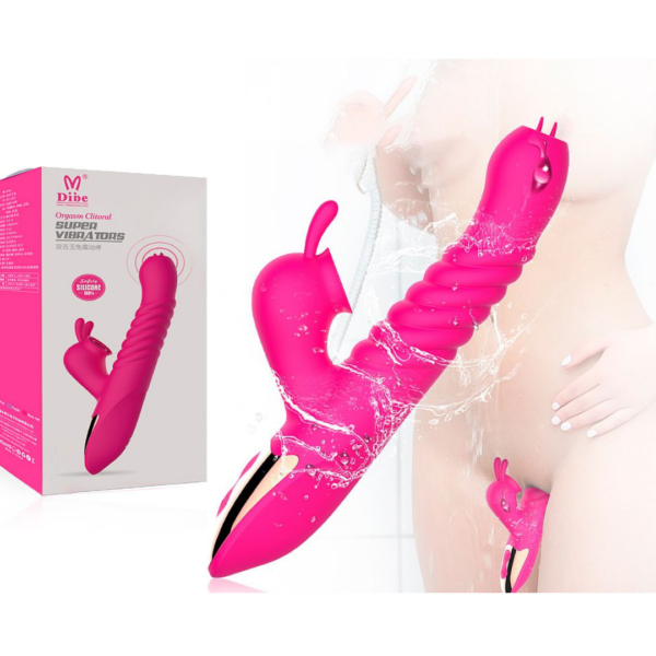 Vibrador Ponto G e Clitóris Sugador e Vai e Vem - Dibe Sex shop