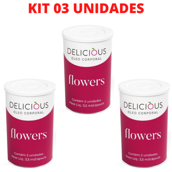 Kit 03 Bolinhas Explosivas Delicious Ball Óleo Corporal Aromáticos Flowers – Sexshop - Image 2