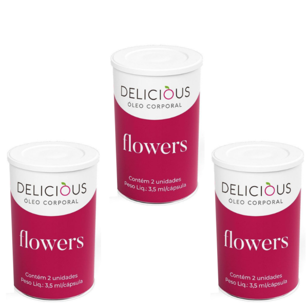 Kit 03 Bolinhas Explosivas Delicious Ball Óleo Corporal Aromáticos Flowers – Sexshop
