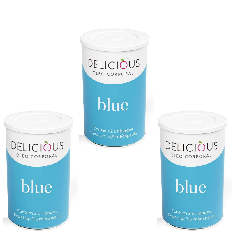 Kit 03 Bolinhas Explosivas Delicious Ball Óleo Corporal Aromáticos Blue – Sexshop