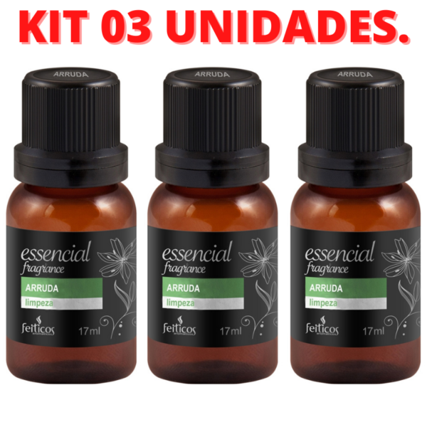 KIT 03 UNIDADES Essencial Fragance Encatadores 17ml ARRUDA – Sex shop - Image 2