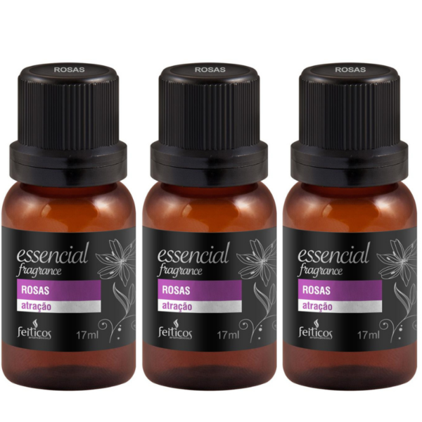 KIT 03 UNIDADES Essencial Fragance Encatadores 17ml ROSA – Sex shop