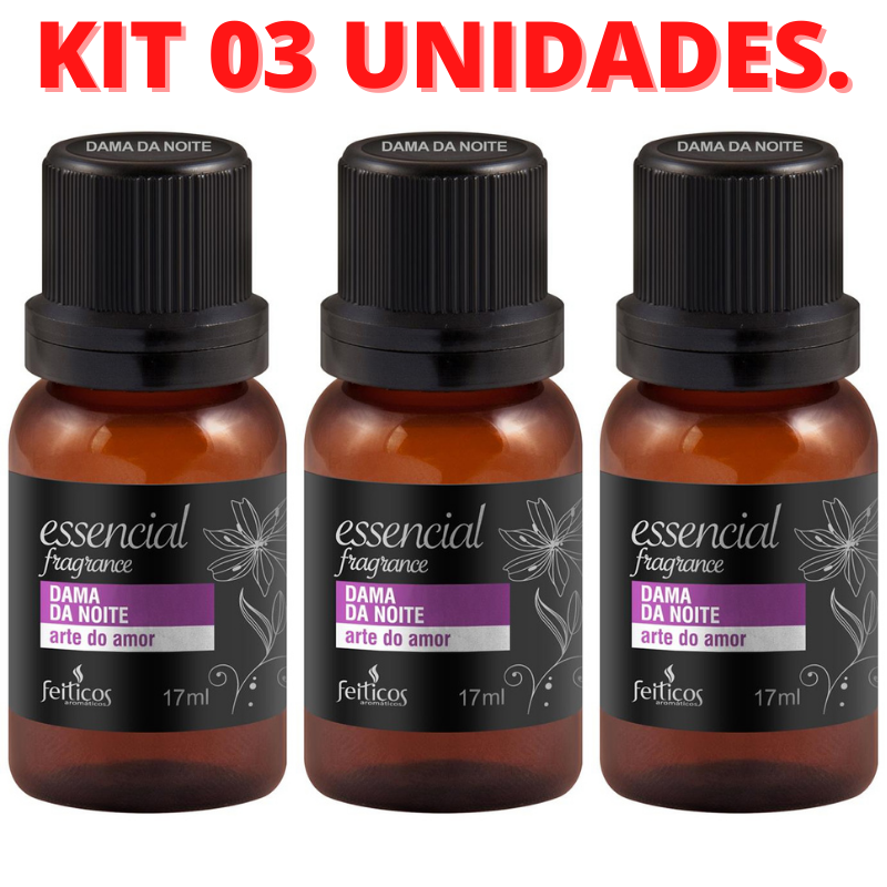 KIT 03 UNIDADES Essencial Fragance Encatadores 17ml DAMA DA NOITE – Sex shop - Imagem 2